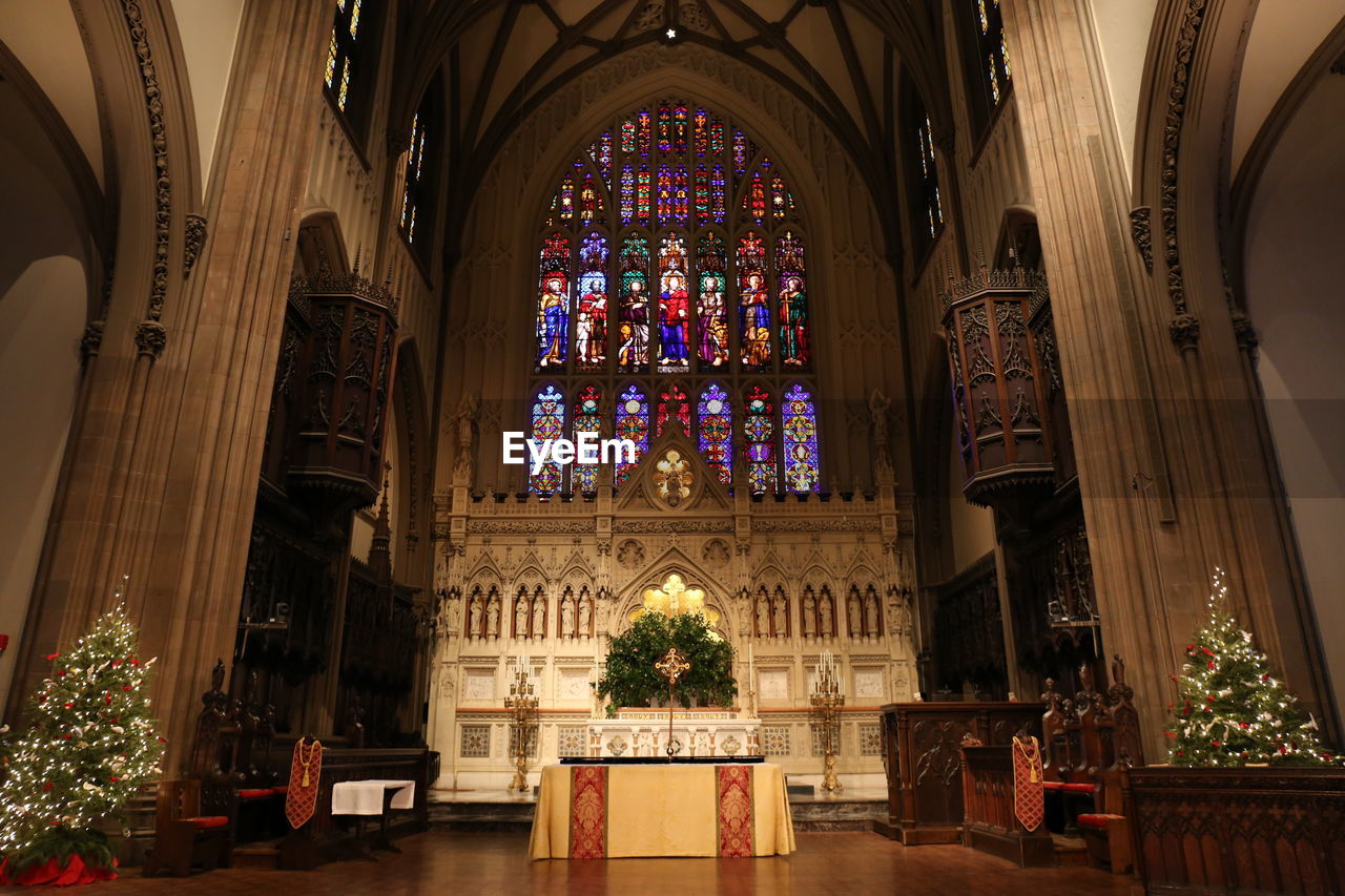 INTERIOR OF ILLUMINATED BUILDING