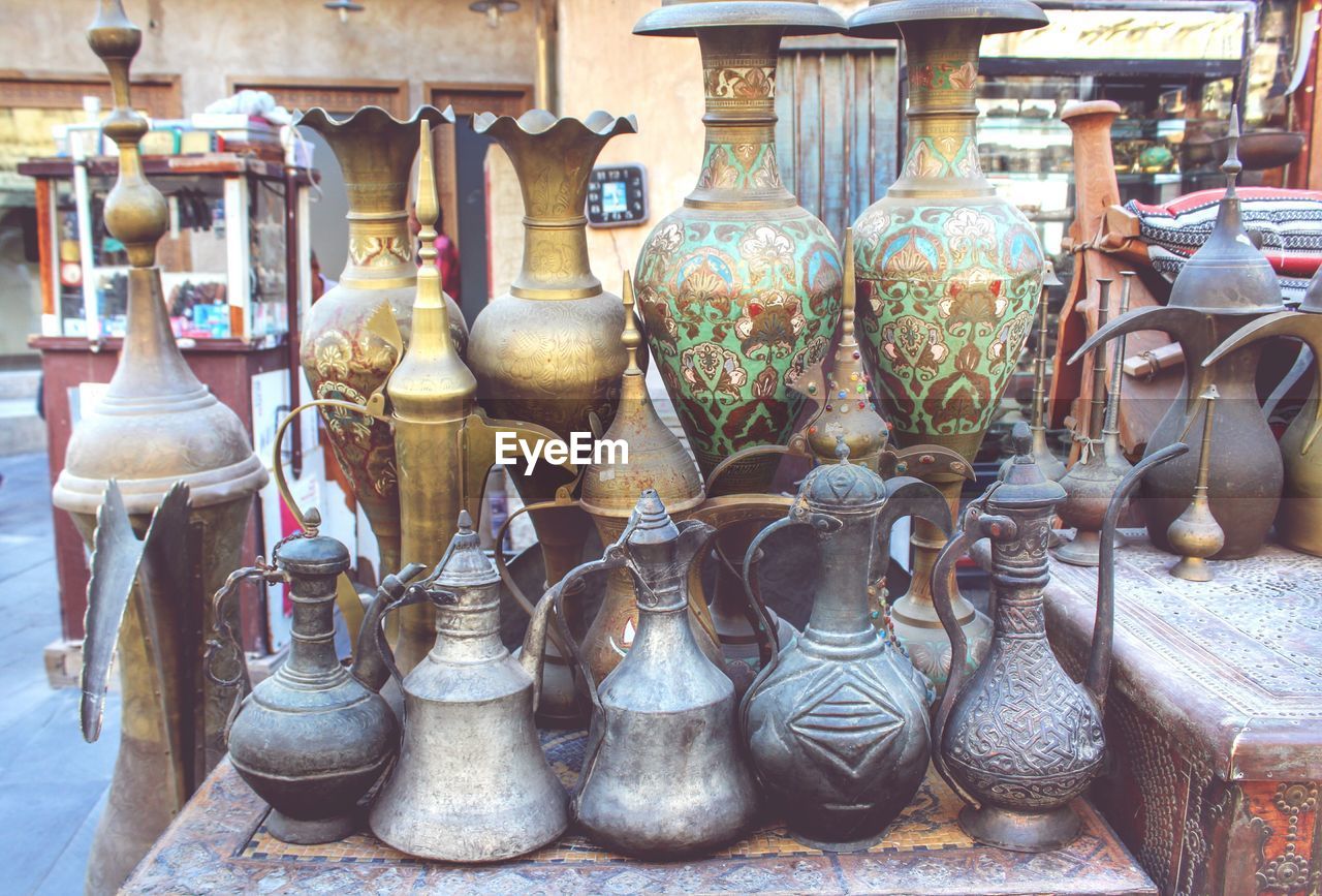 View of jars for sale