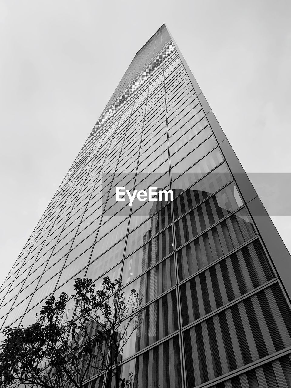 Low angle view of modern building against sky