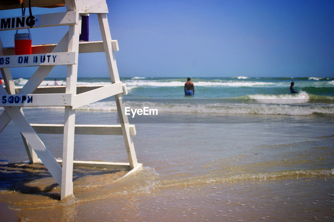 Lifeguard chair on beach