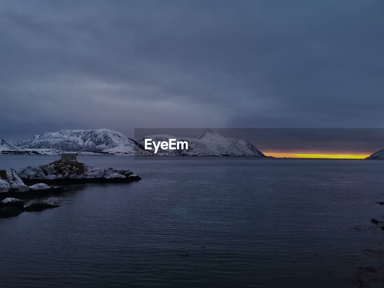 view of sea against sky during sunset