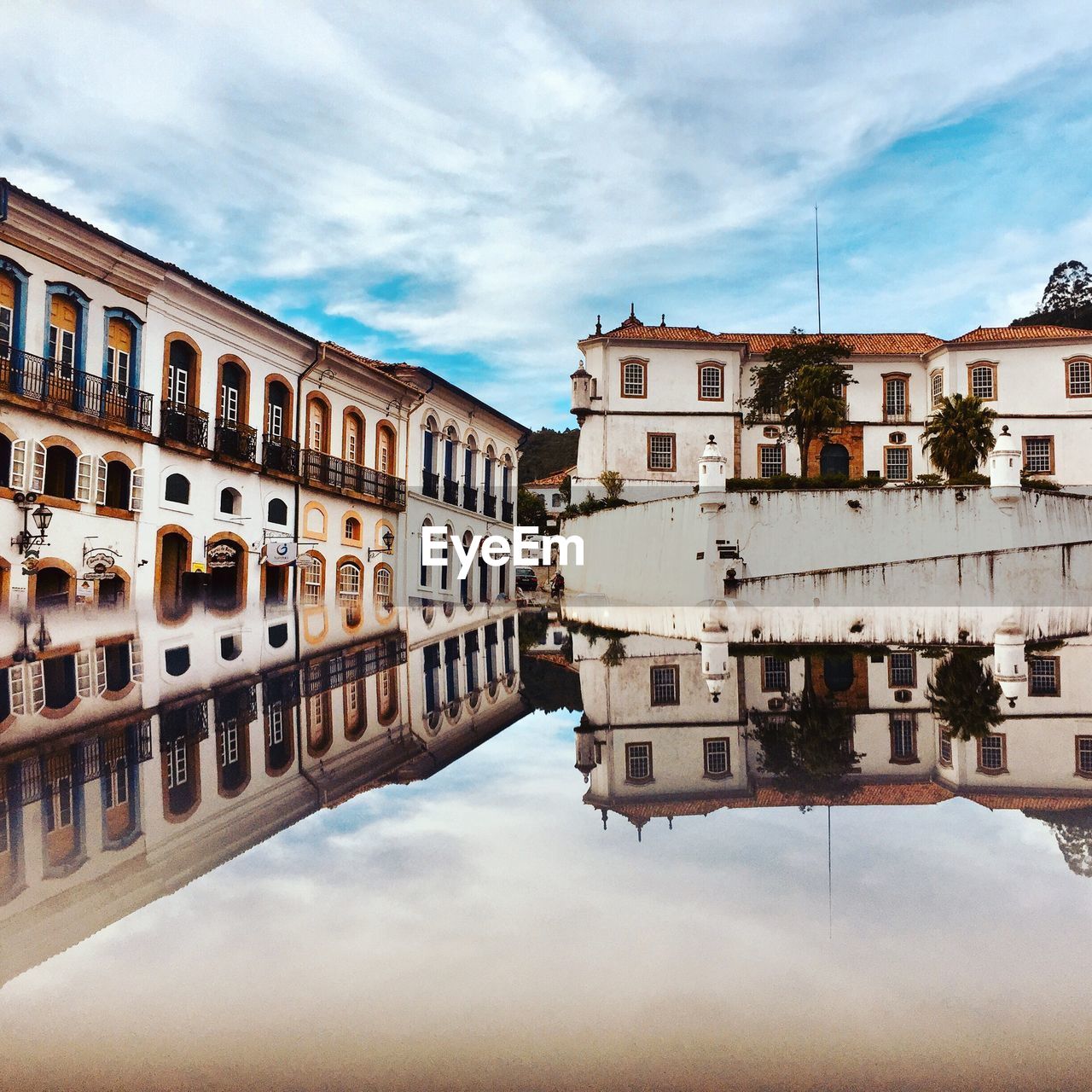 Reflection of buildings in canal