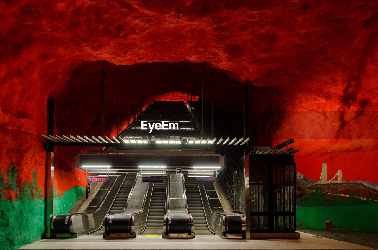 INTERIOR OF SUBWAY STATION