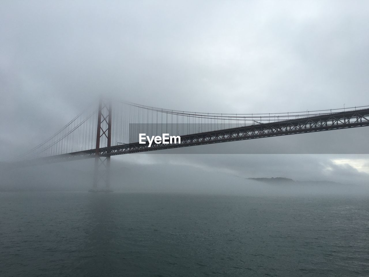 view of suspension bridge against clear sky