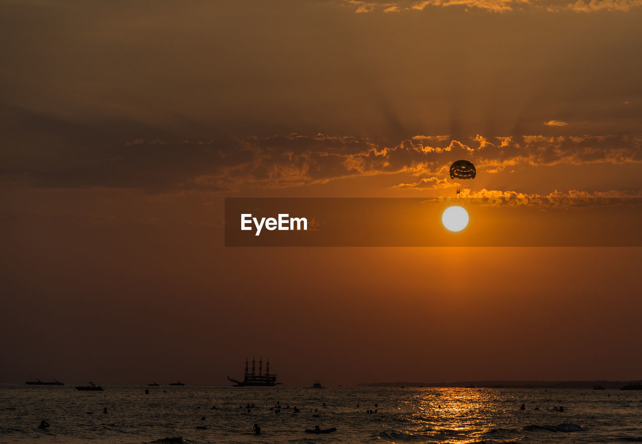 VIEW OF SEA AT SUNSET