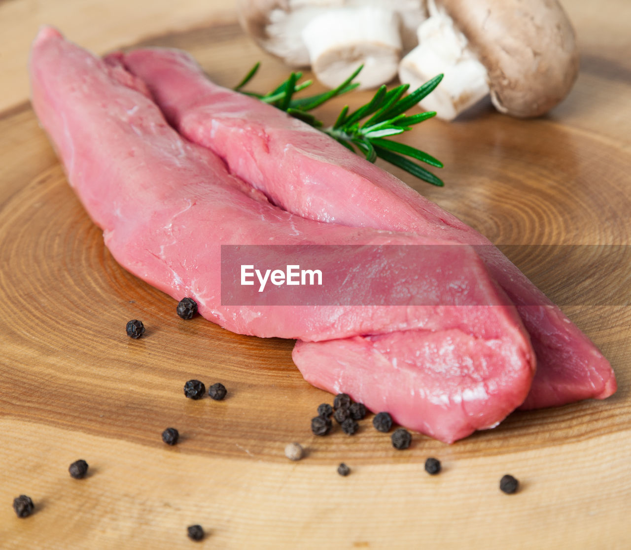 Close-up of meat on table