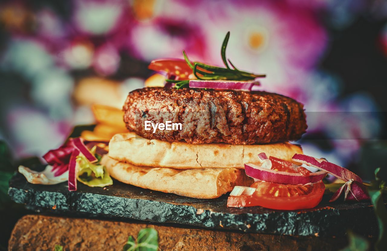 close-up of food