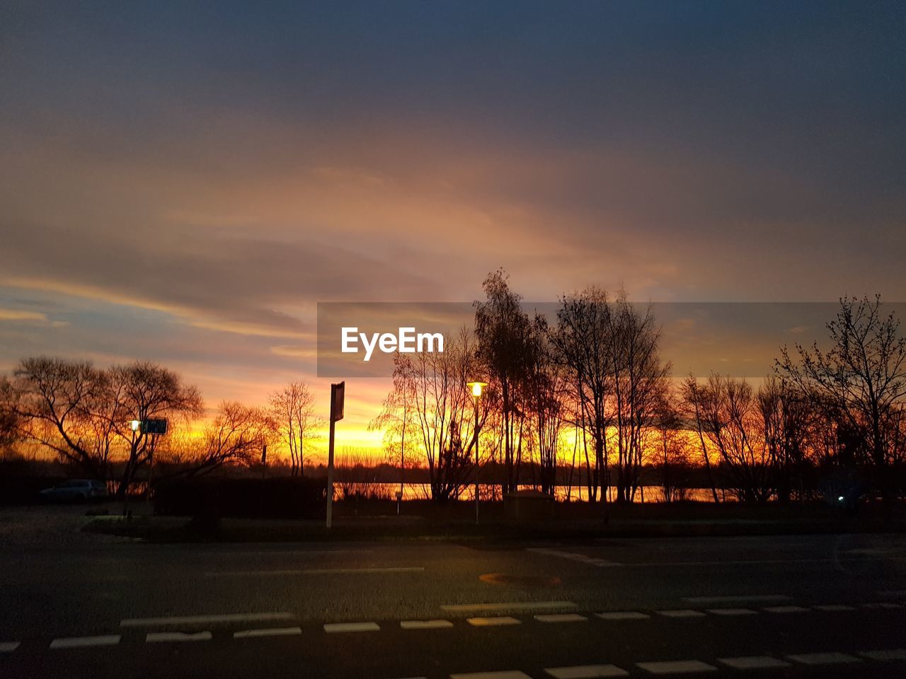 SILHOUETTE TREES AGAINST SKY DURING SUNSET