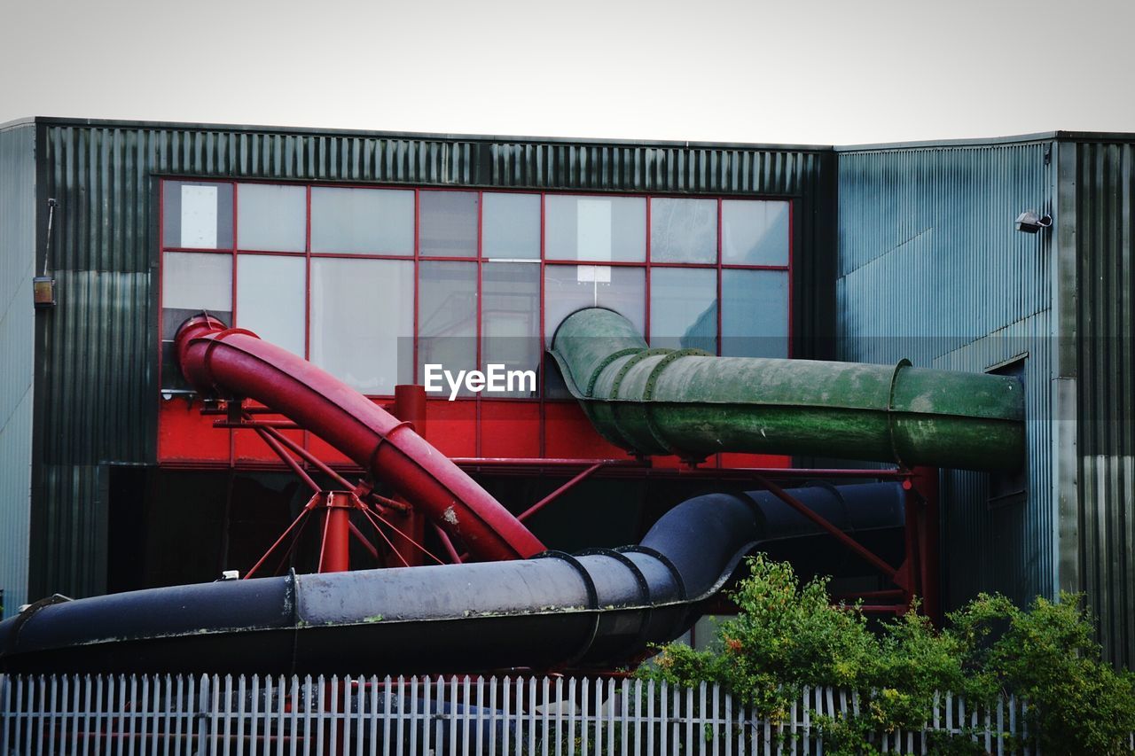 No more fun, water slides coming from a old worn down building