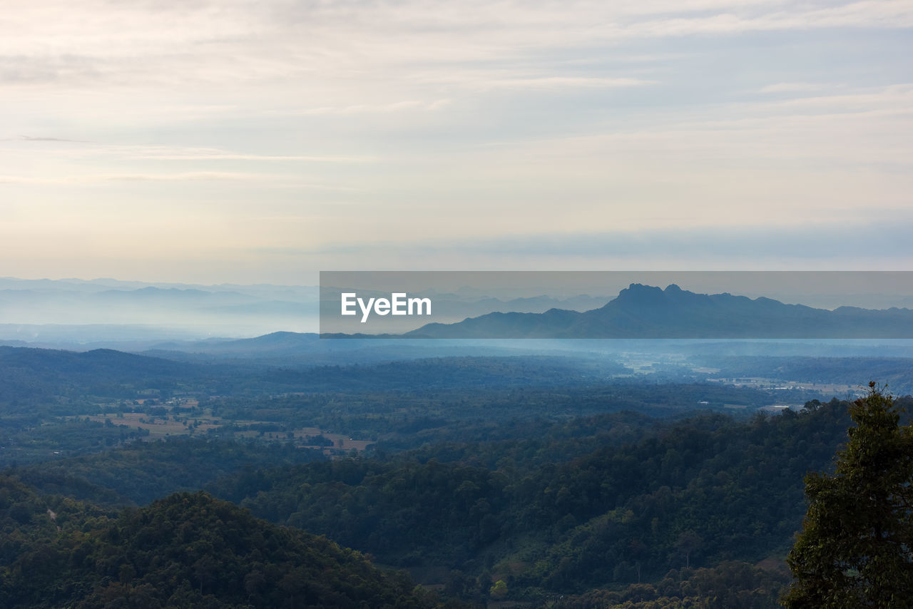 Beautiful over the mountain range at the west of thailand