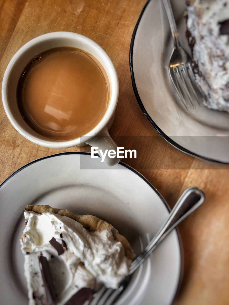 DIRECTLY ABOVE SHOT OF BREAKFAST
