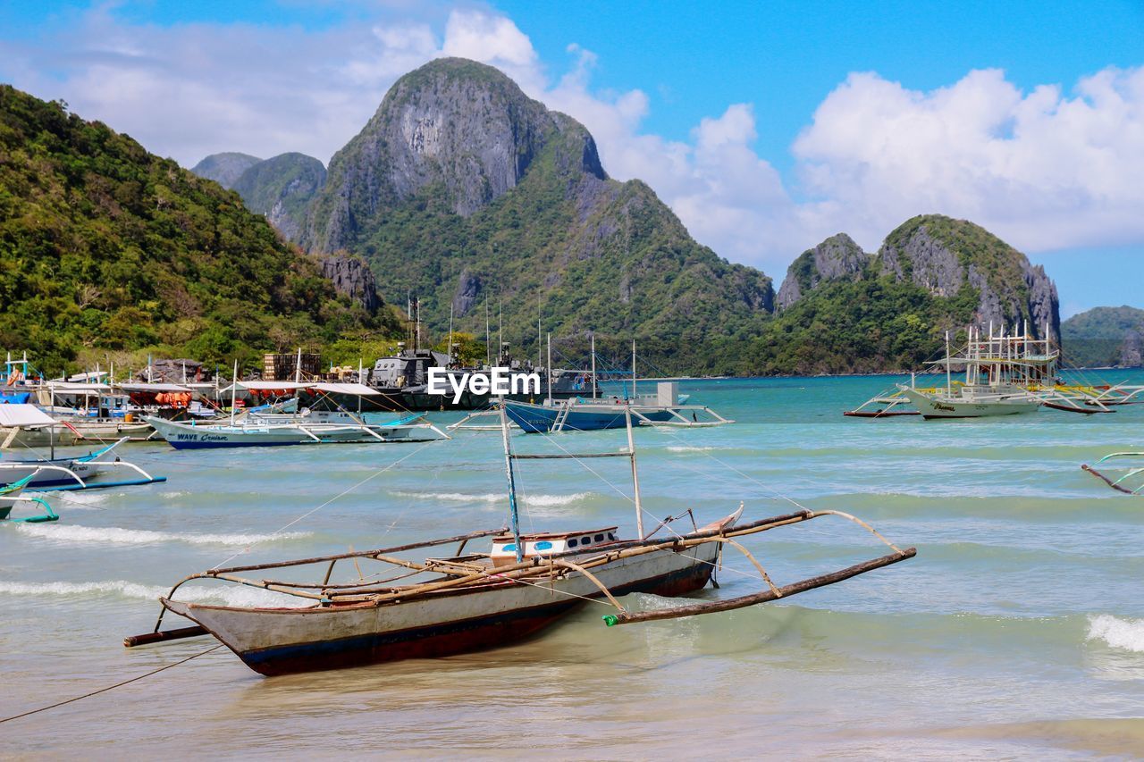 Boats at beach