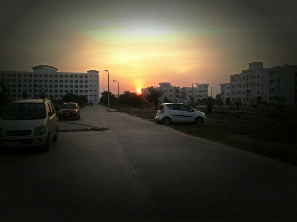 SUNSET OVER ROAD