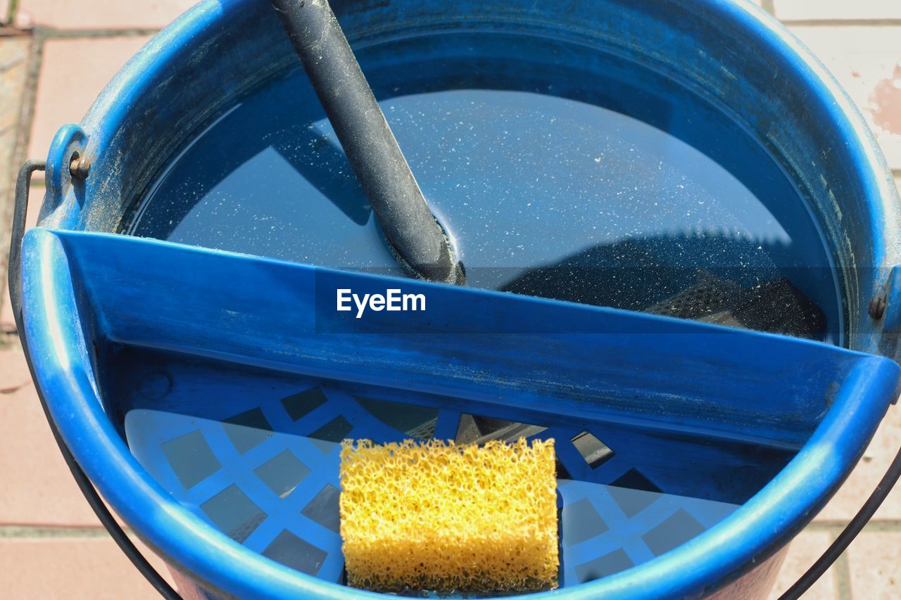 Close-up of water in bucket