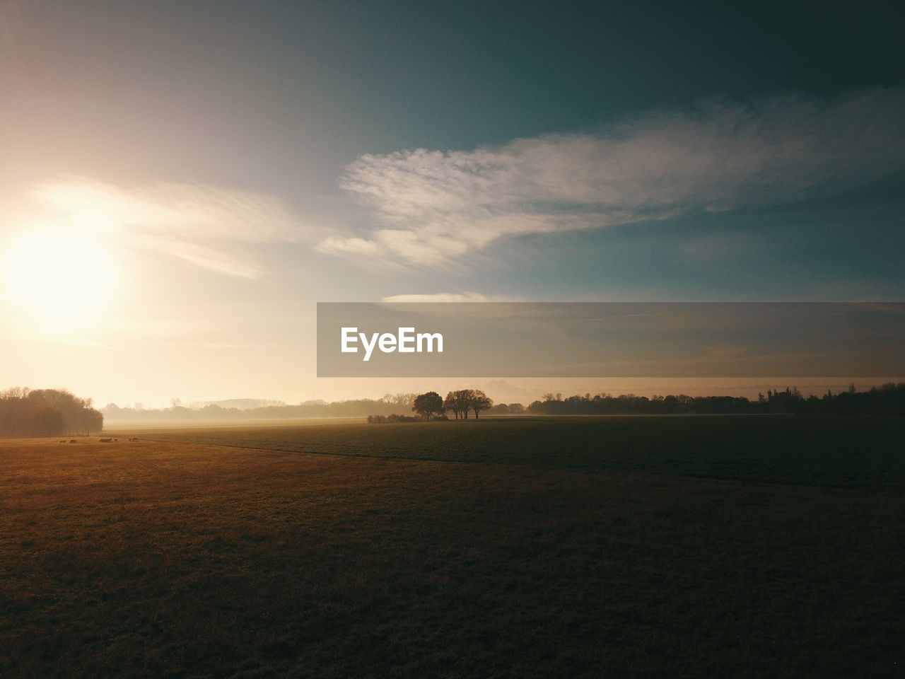 FIELD AGAINST SKY DURING SUNSET