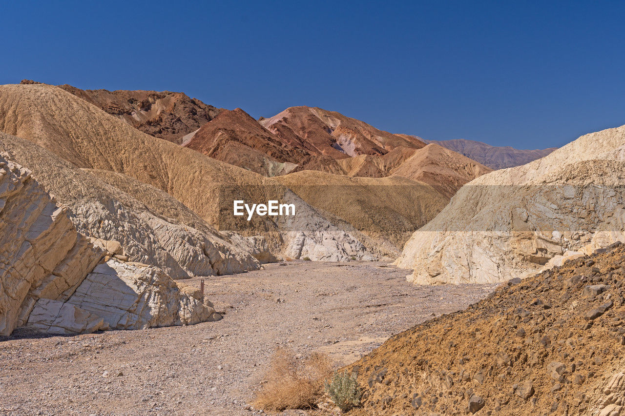 Colorful ridges in a desert valley at zabriskie point in death valley national park in california