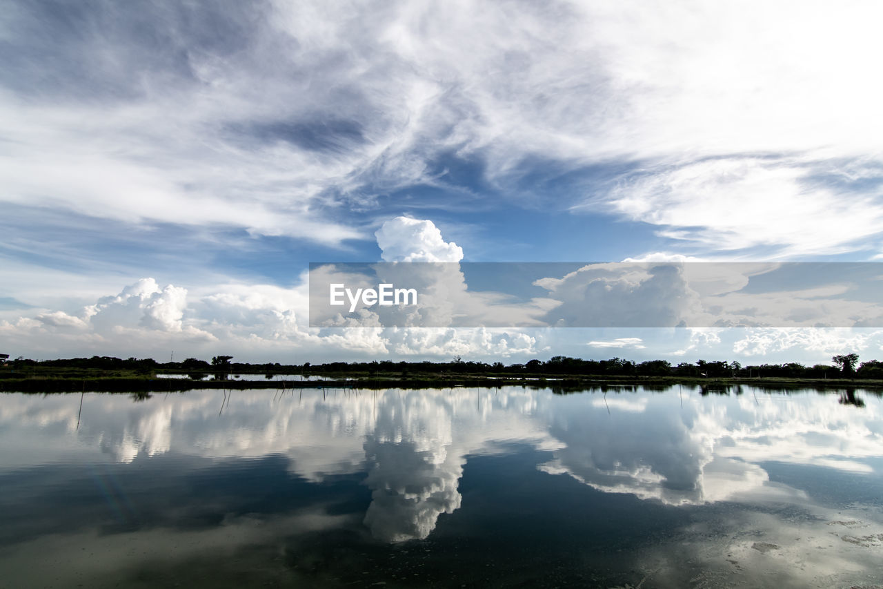 Panoramic view of lake against sky