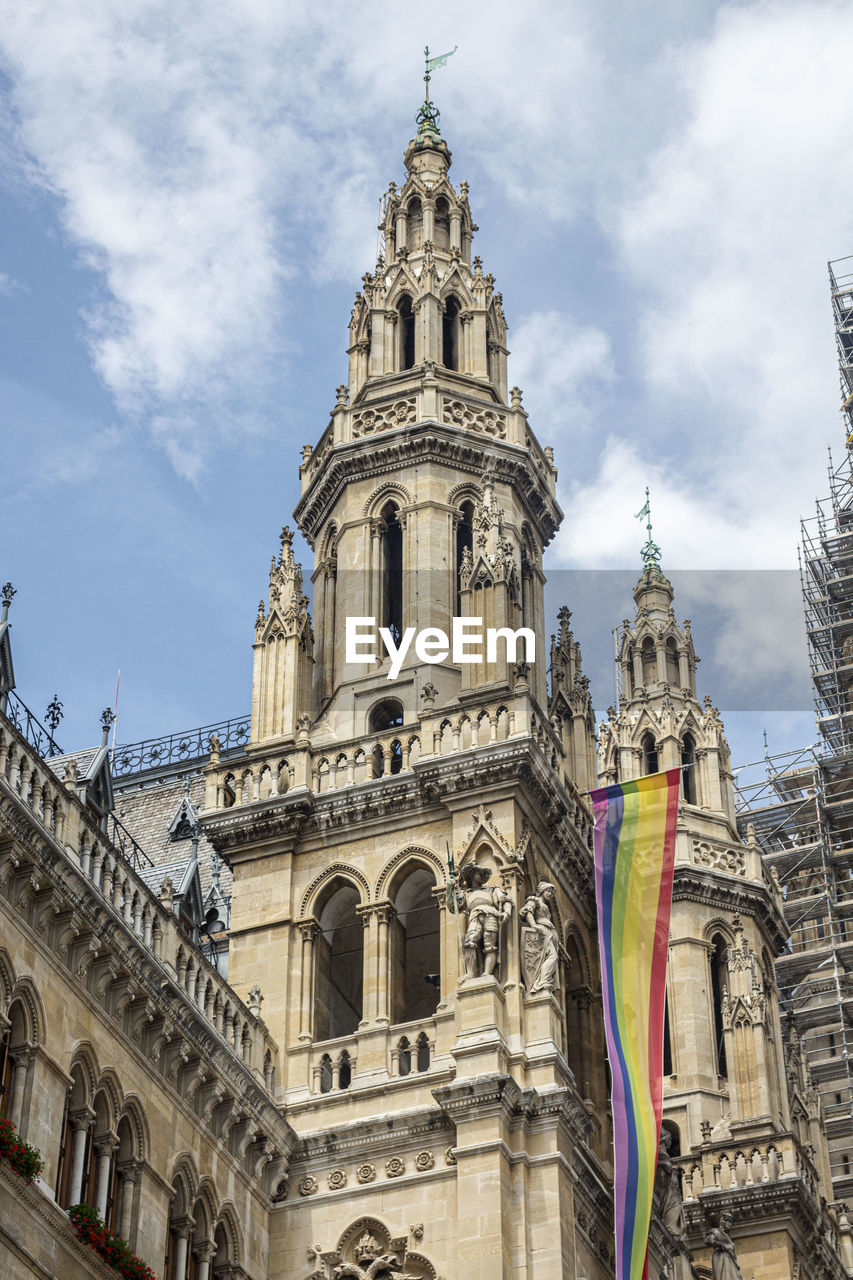 Low angle view of building against sky