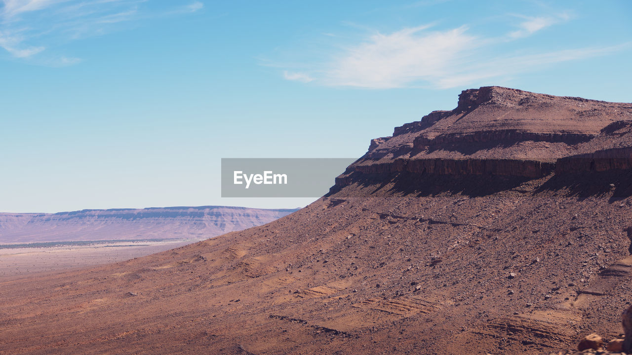 Scenic view of desert against sky