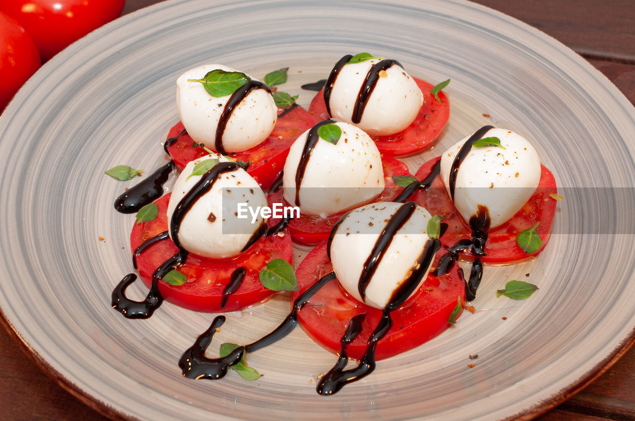 close-up of dessert in plate