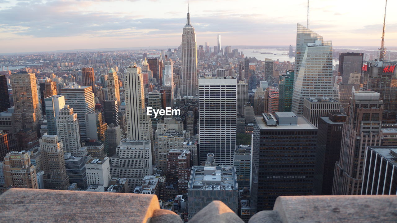 Aerial view of buildings in city