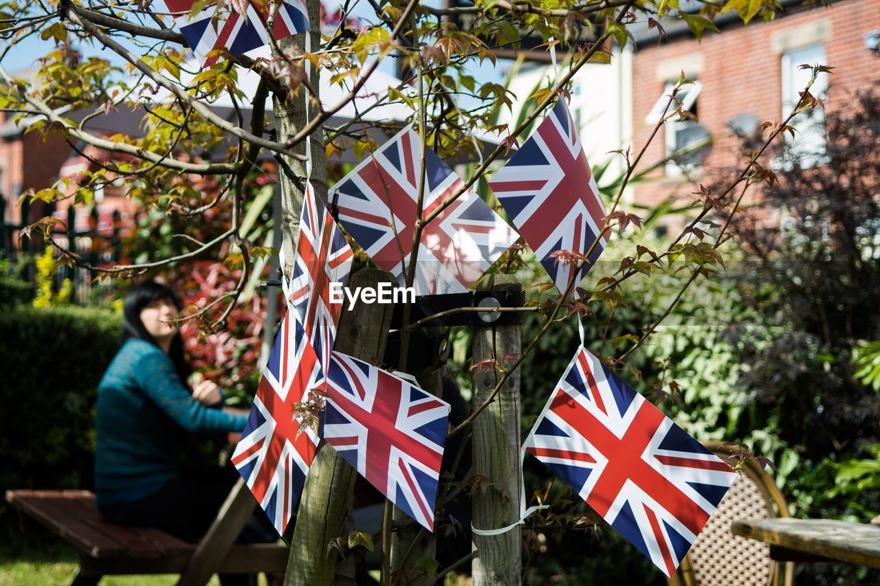 Uk flags outdoors