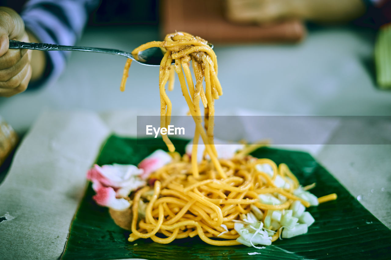 Delicious asian noodle streed food