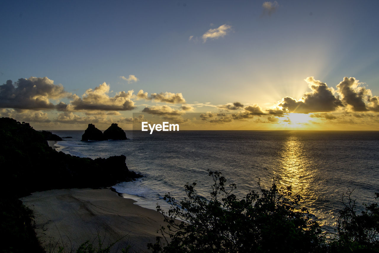 SCENIC VIEW OF SEA DURING SUNSET