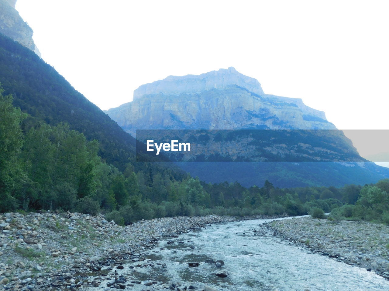 SCENIC VIEW OF RIVER AMIDST MOUNTAINS AGAINST SKY