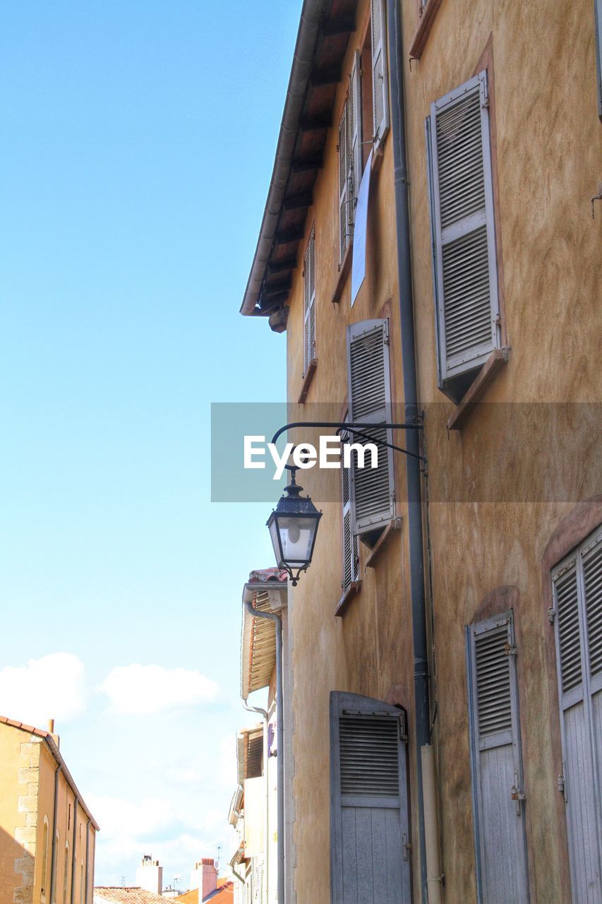 Low angle view of buildings against sky