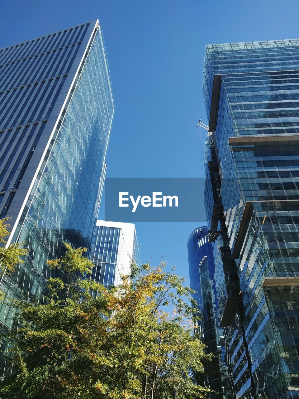 Low angle view of modern building against sky