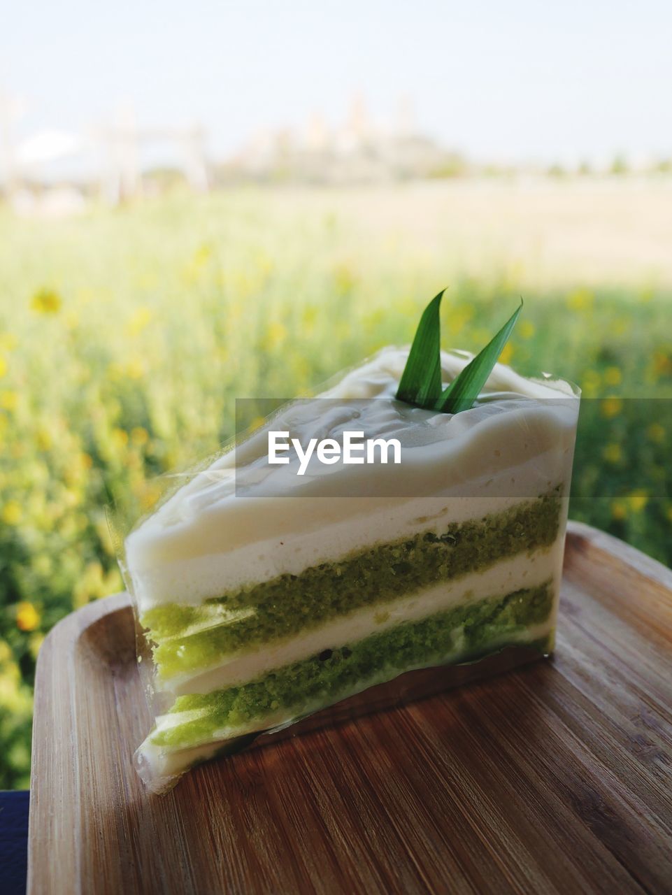 Close-up of dessert on table