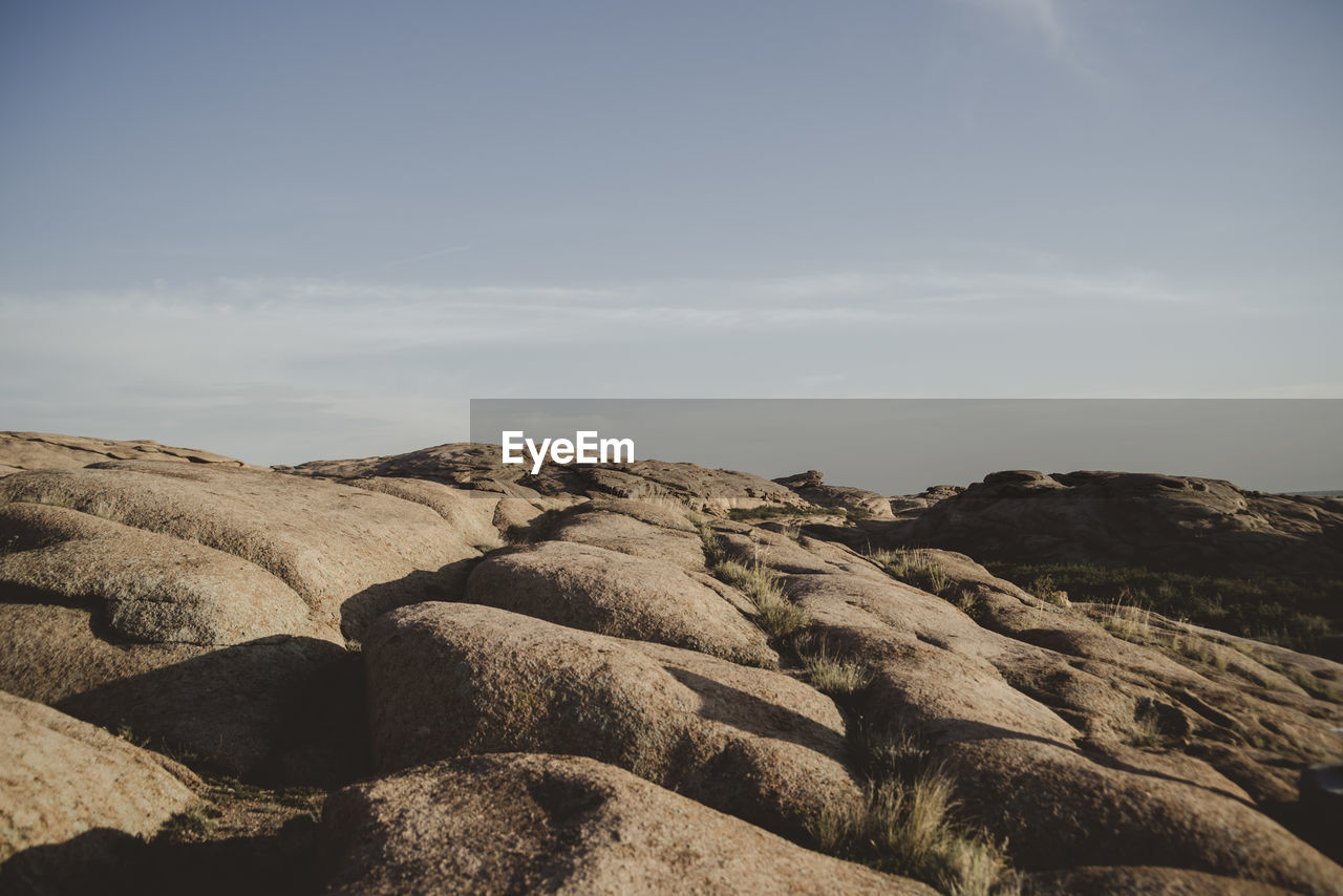 Rock formations against sky