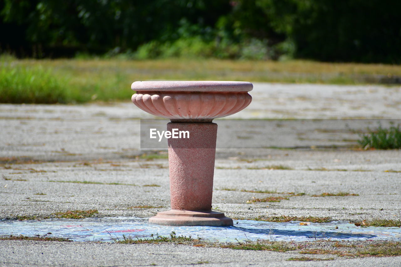 Close-up of fire hydrant on field