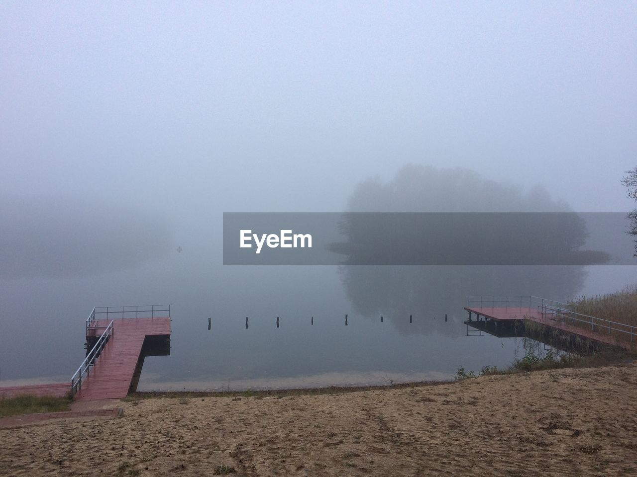 SCENIC VIEW OF LAKE DURING WINTER