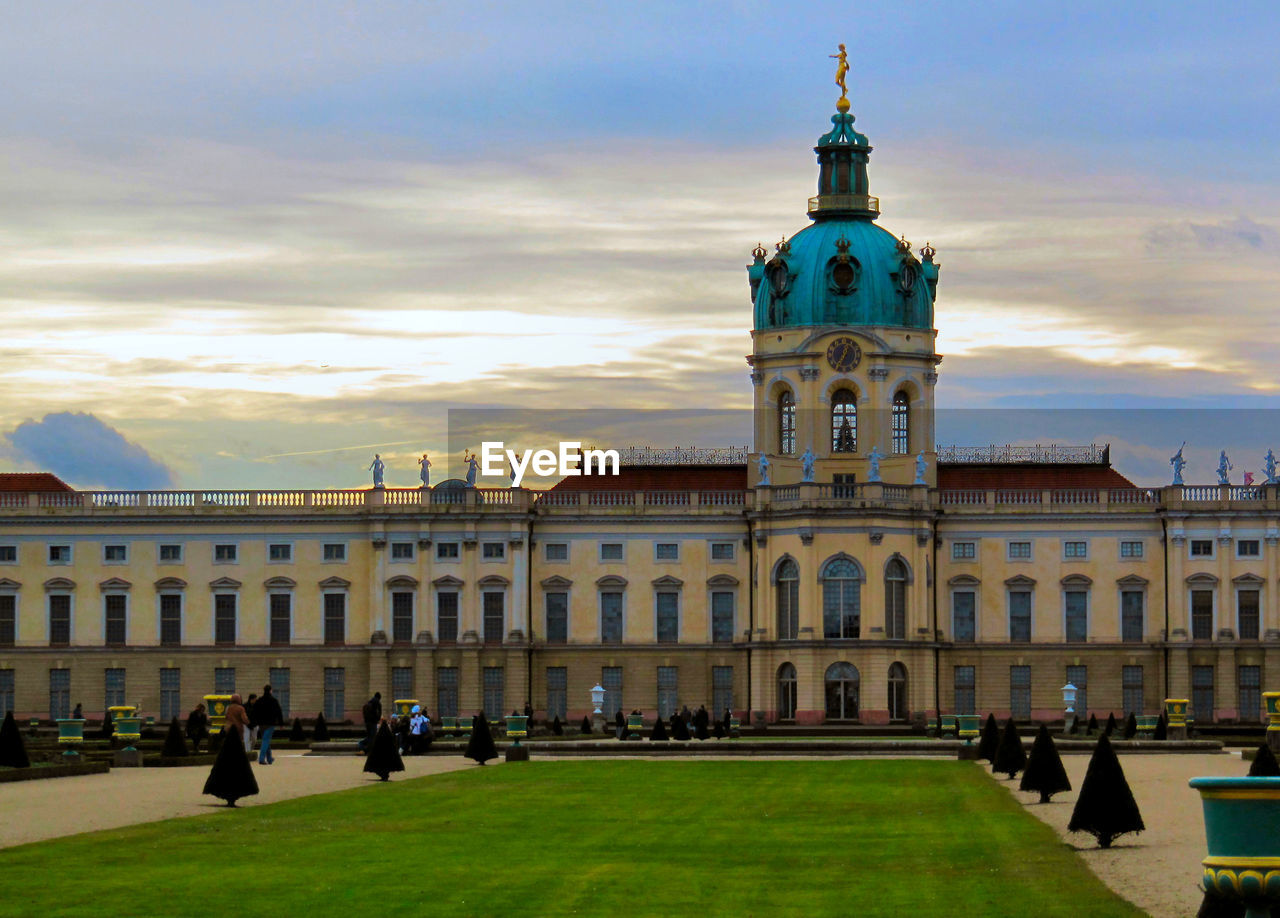 Charlottenburg palace against sky during sunset