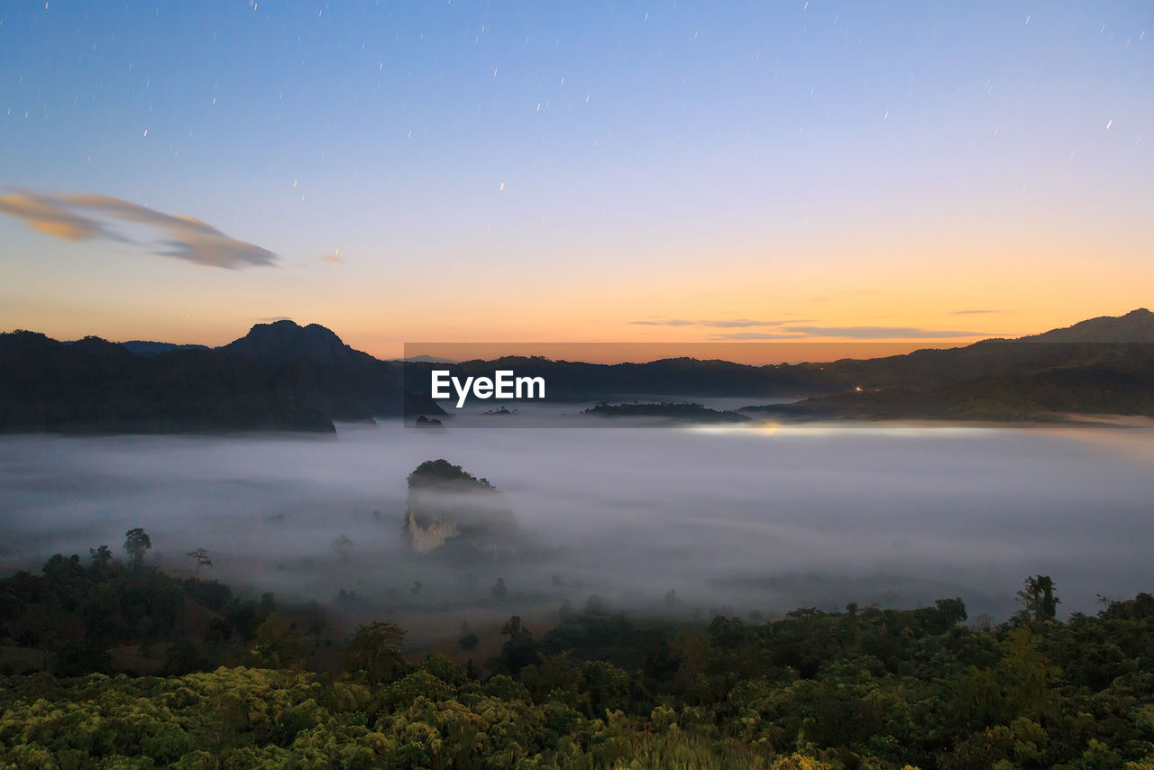 SCENIC VIEW OF SUNSET OVER LAND