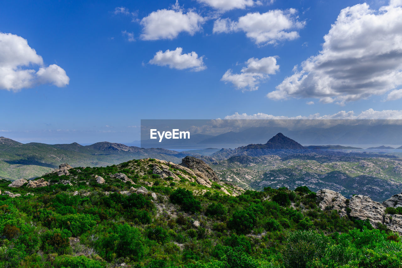 View of landscape against cloudy sky