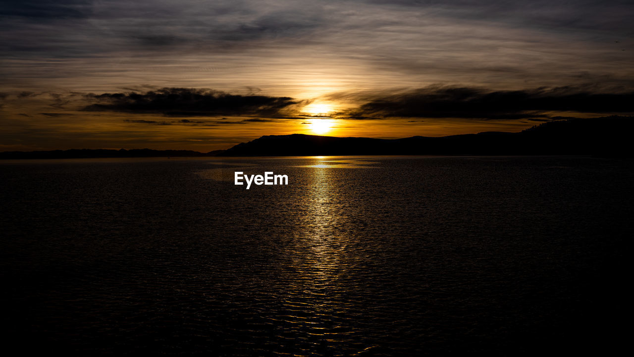 SCENIC VIEW OF SEA DURING SUNSET