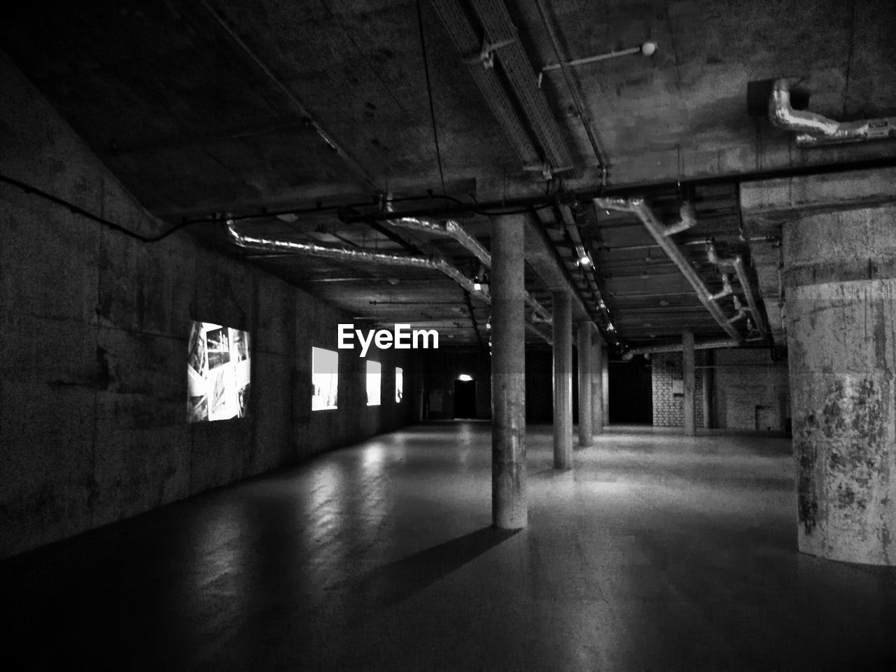 INTERIOR OF EMPTY TUNNEL