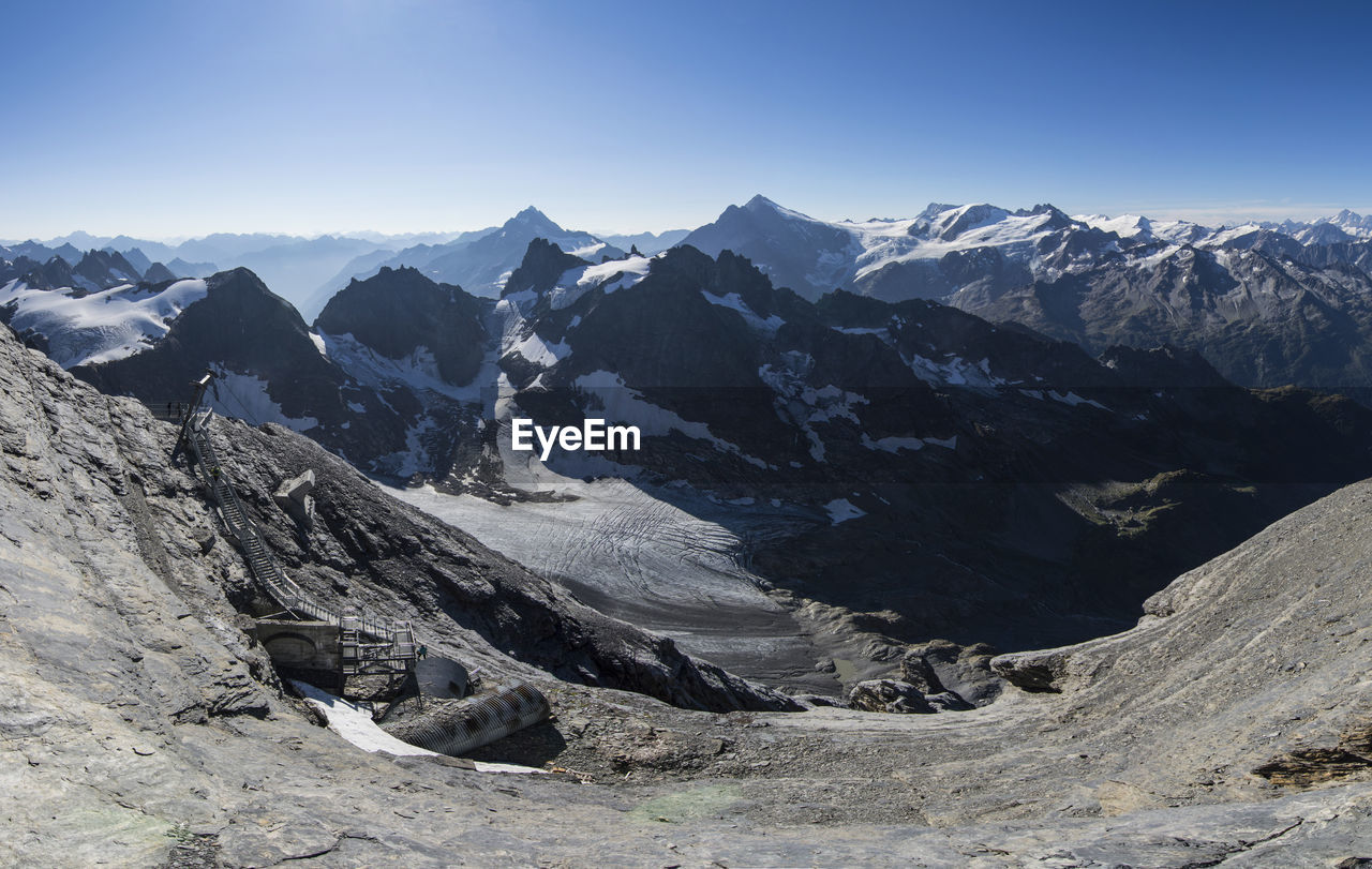 A very detailed view of alps created by stitching multiple images captured from jungfraujoch