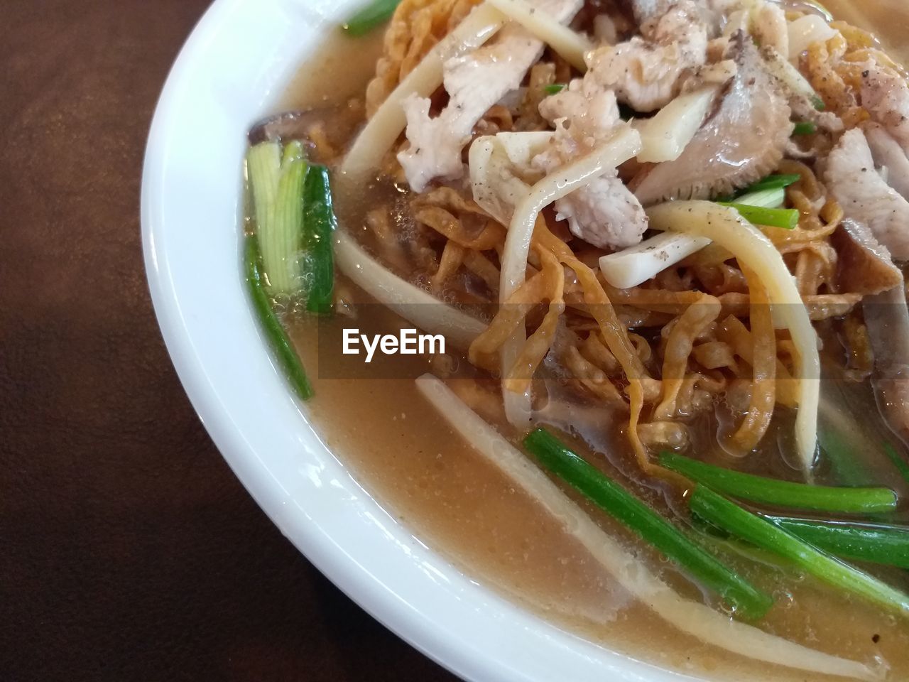 CLOSE-UP OF SOUP SERVED IN BOWL