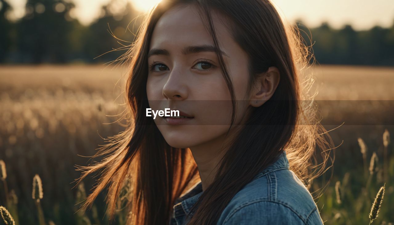 Close-up of young woman