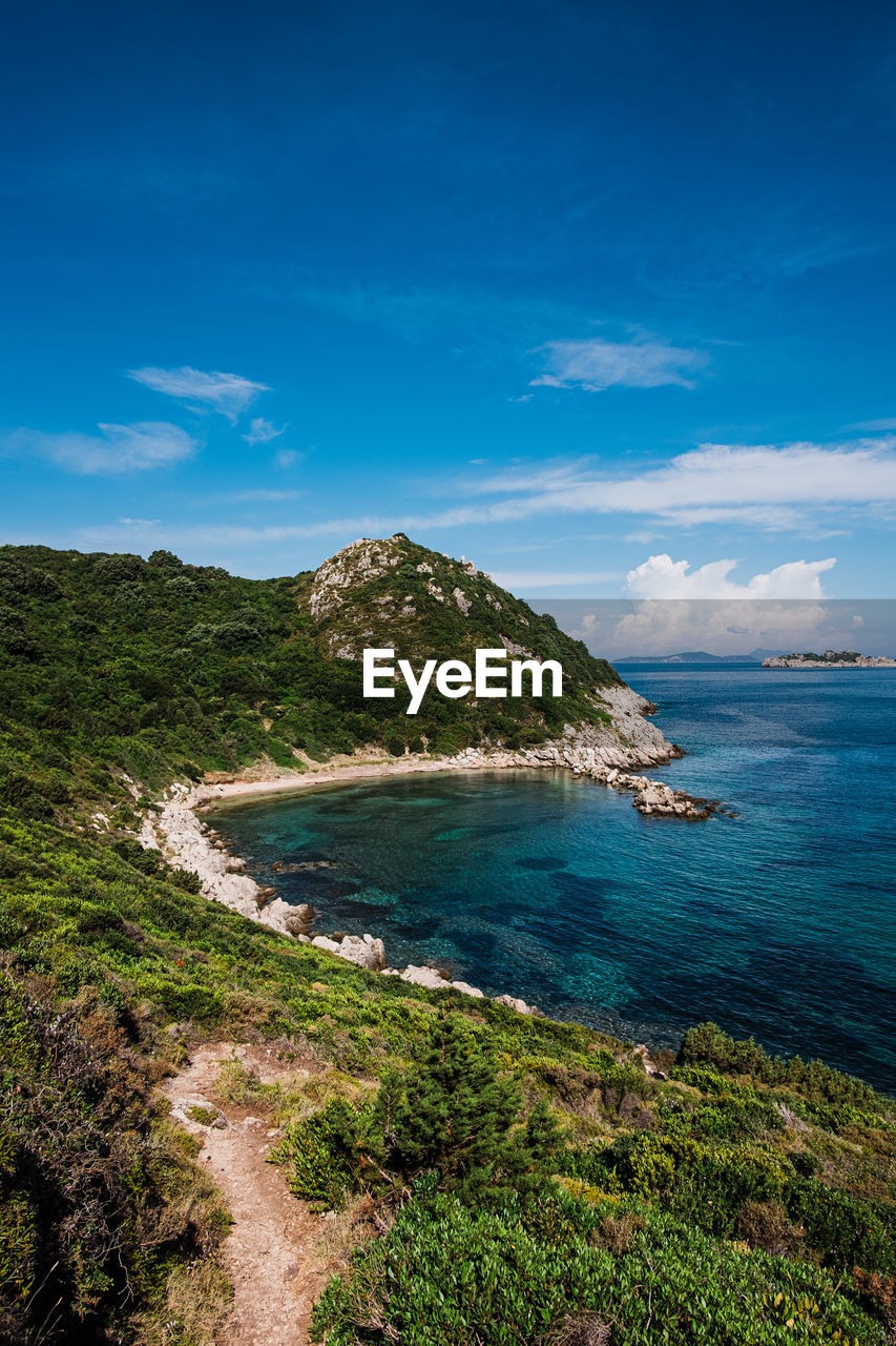 Landscape images of porto timoni beach on corfu.