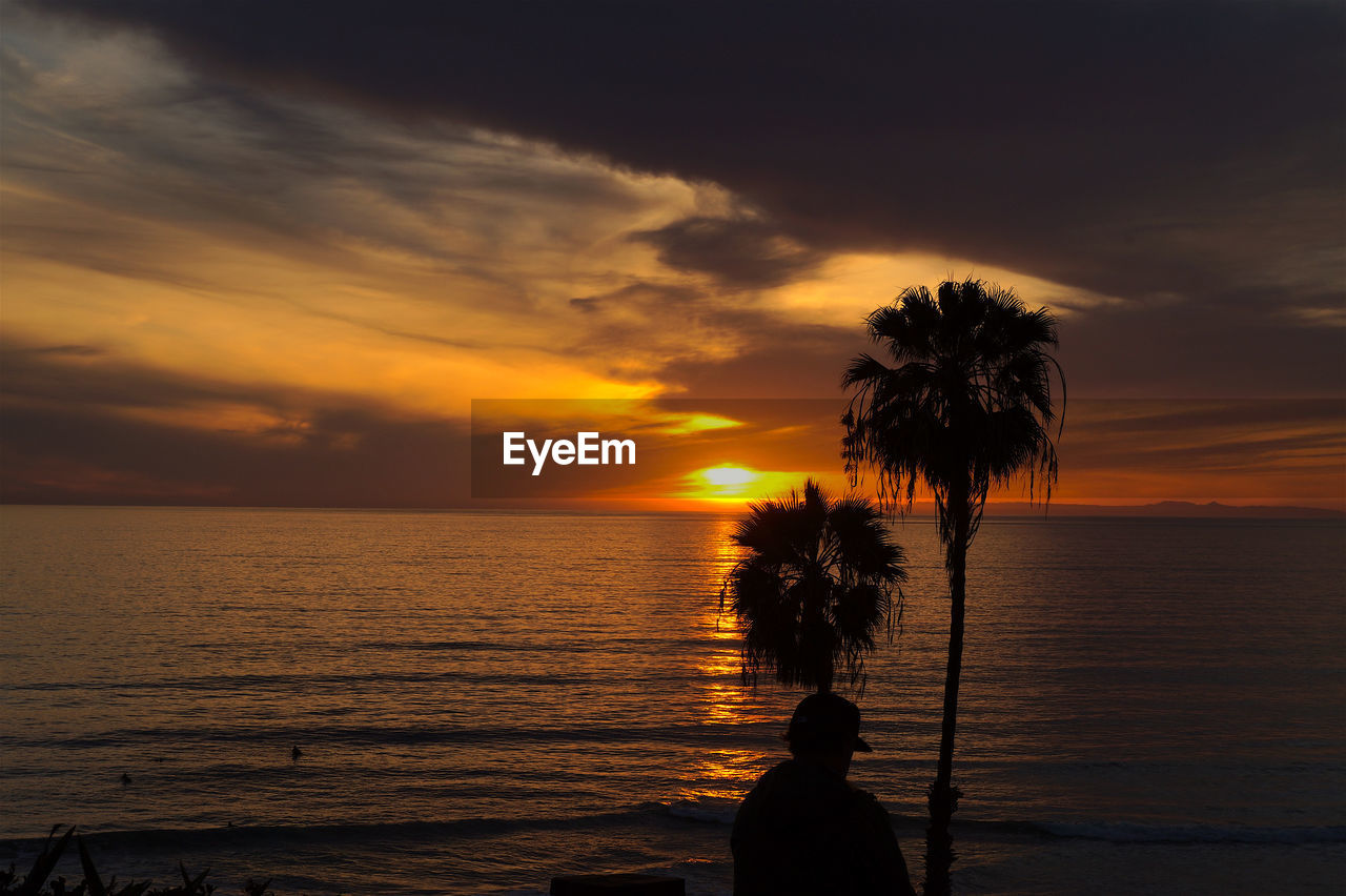 View of sea against sky during sunset