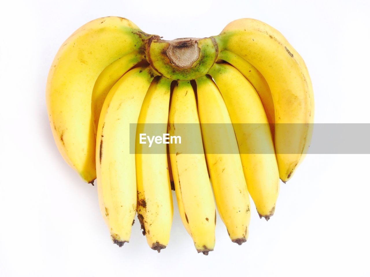 Close-up of bananas against white background