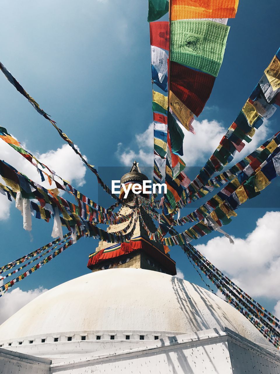 Low angle view of temple against sky