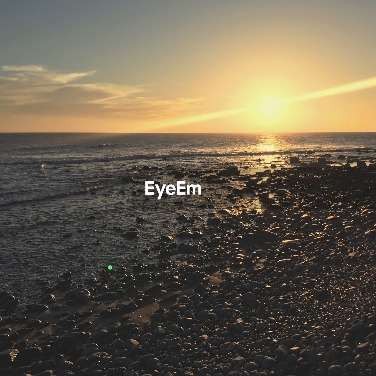 SCENIC VIEW OF SEA DURING SUNSET