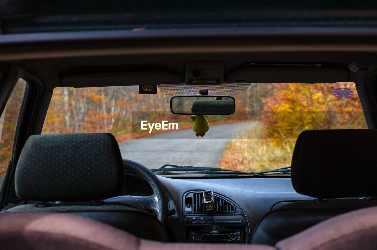 CLOSE-UP OF HAND HOLDING CAR WINDSHIELD