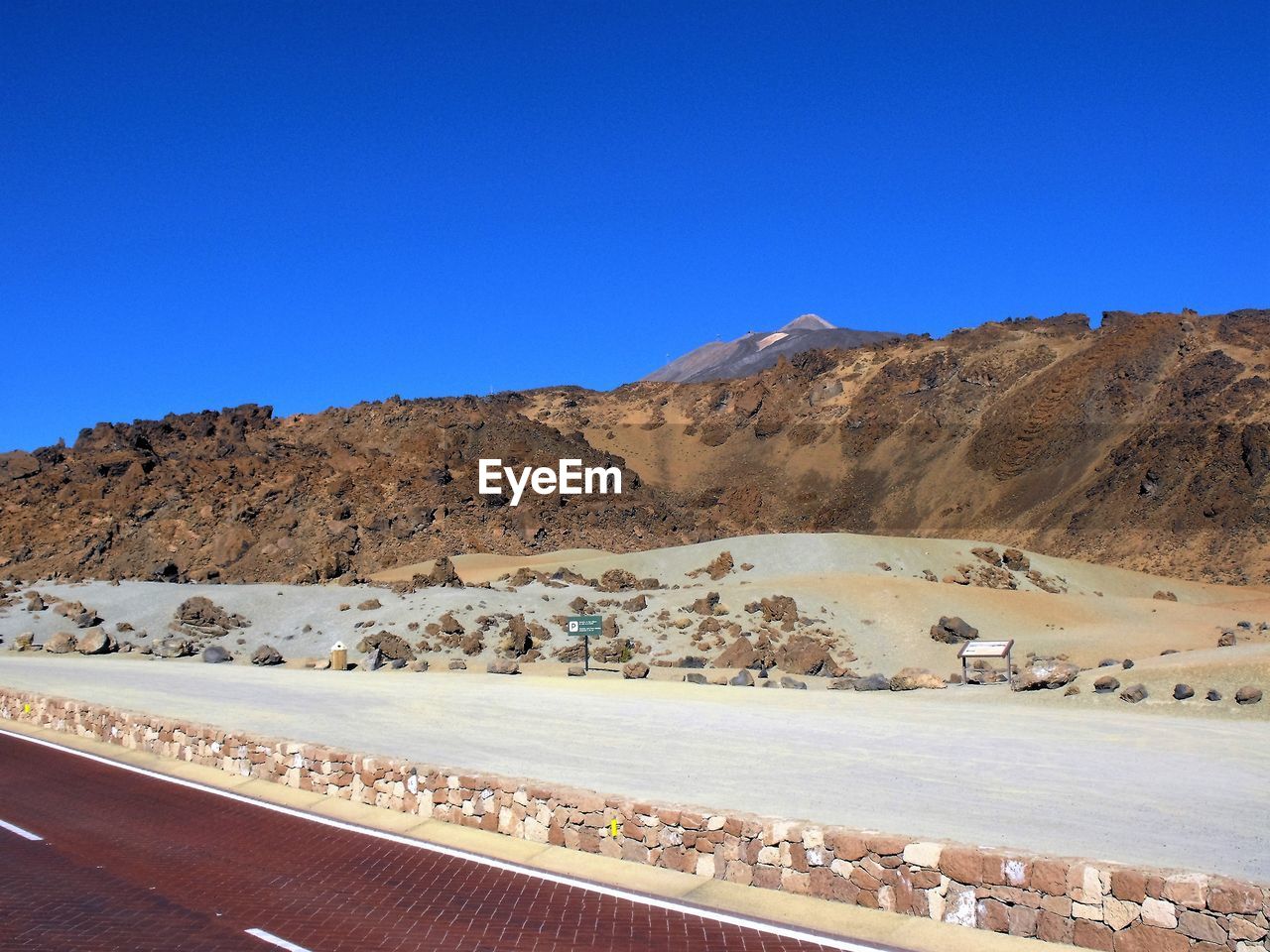 Scenic view of mountains against clear sky